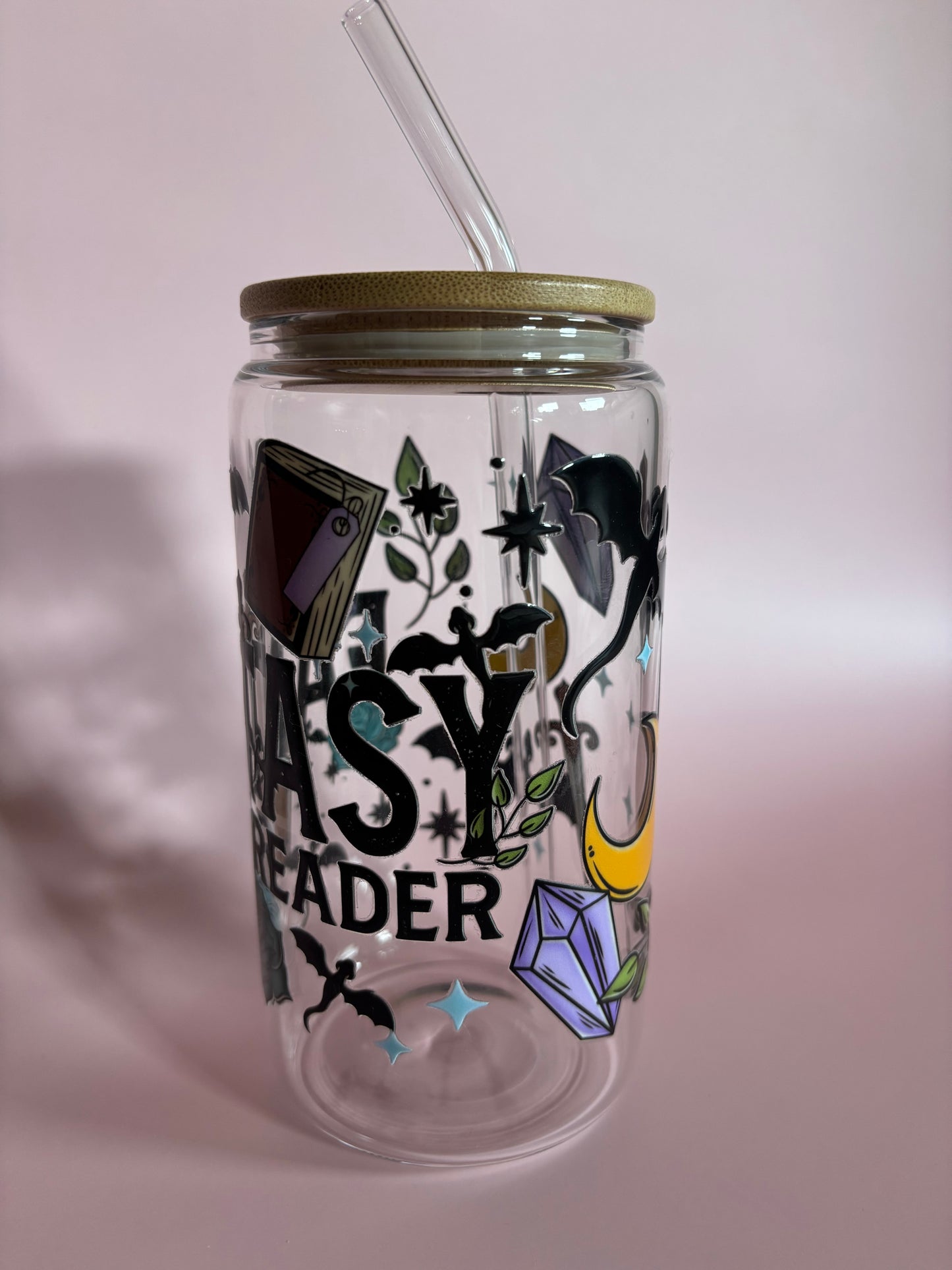Fantasy Reader Glass Cup