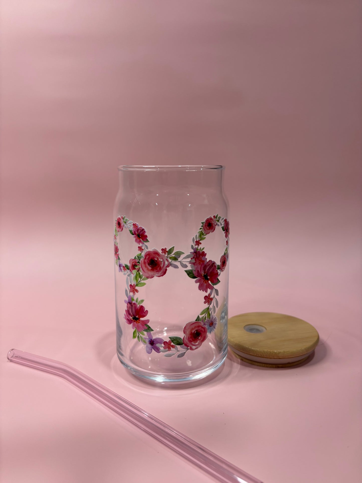 Flower Ears Glass Cup