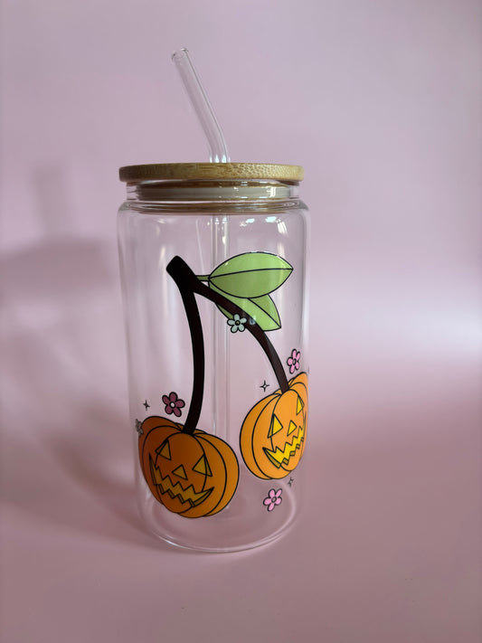 Pumpkin Glass Cup