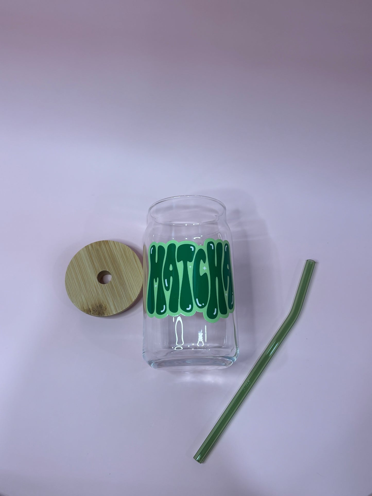 Green Matcha Glass Cup