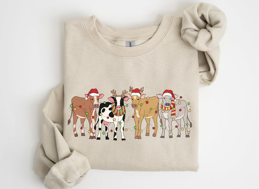 Christmas Cows Crewneck