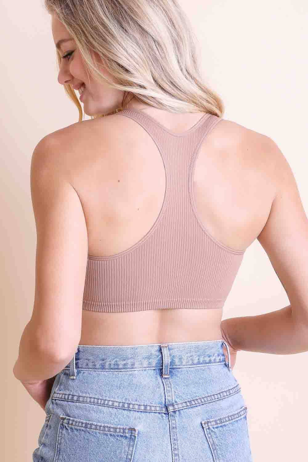 Ribbed Racer Back Bralette